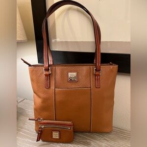 Dooney & Bourke Pebble Grain Small Lexington Tote with Matching Coin Case